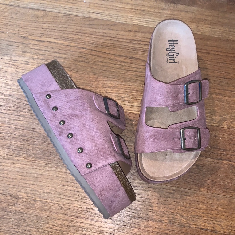 NWOT platform sandals
